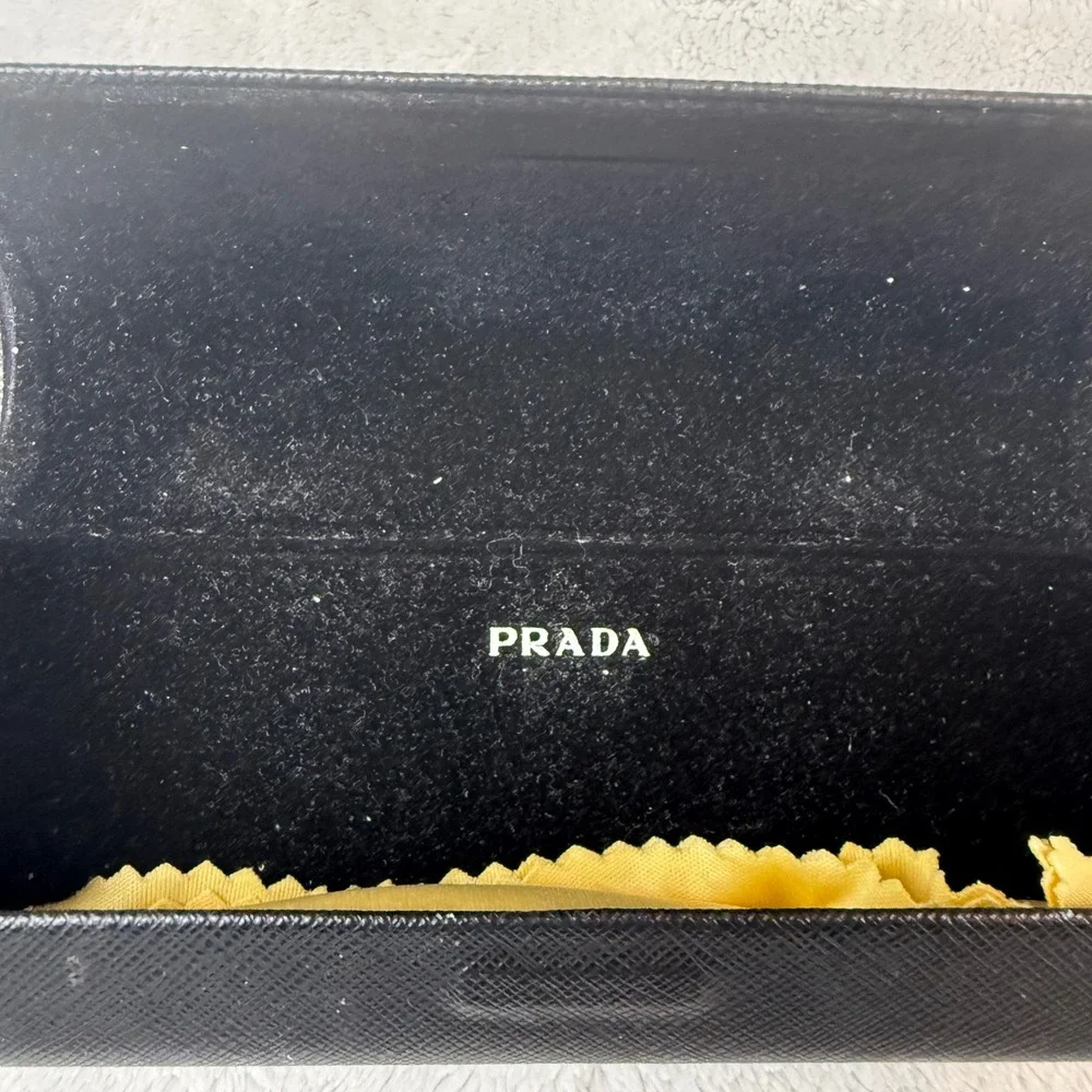 Prada Black Saffiano‎ Leather Hard Case for Eyeglasses Sunglasses Glasses